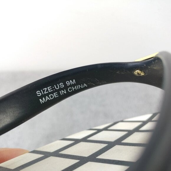 Kate Spade New York Womens 9 Shoes Thong Flip Flop Sandals Slip On Black Check - Picture 6 of 9